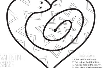 Valentine Snake art project