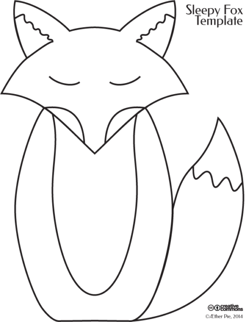 sleepy fox craft template